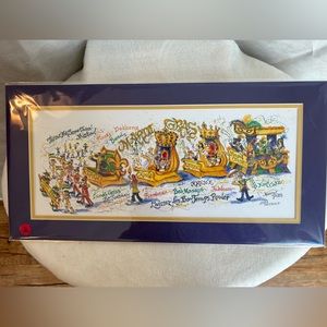 NWT. Linda Theobold Mardi Gras print.